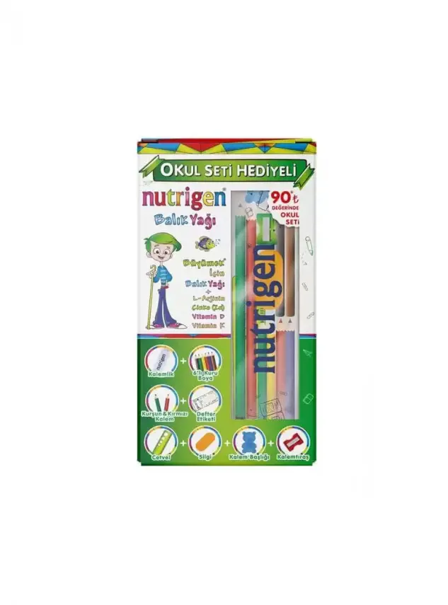 Outlet - Nutrigen Balık Yağı 200 ml - Okul Seti Hediyeli - 1