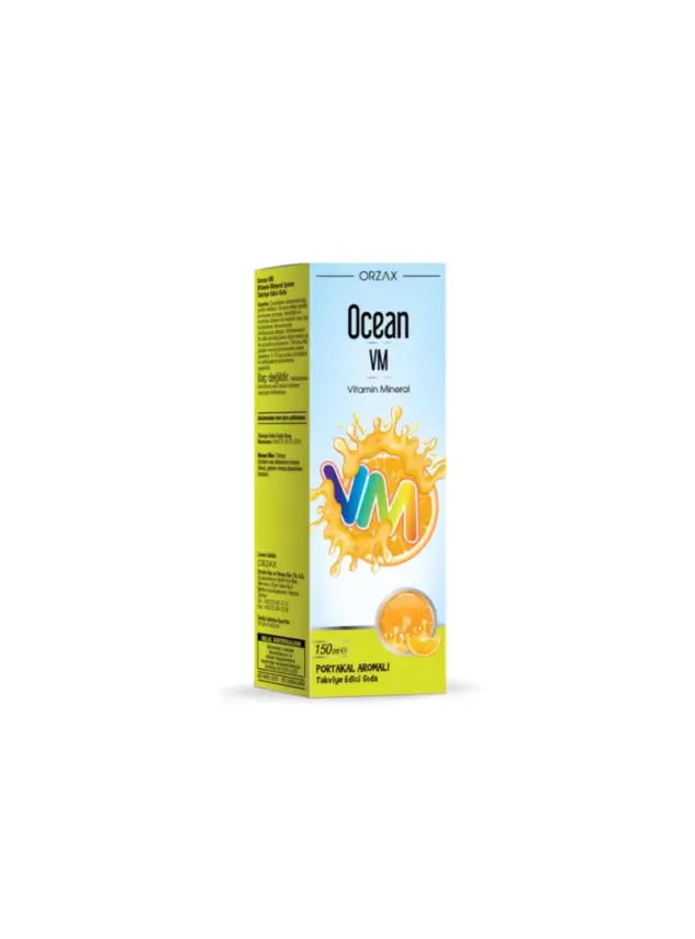 Outlet - Ocean VM Vitamin Mineral Şurup Portakal Aromalı 150 ml - 1