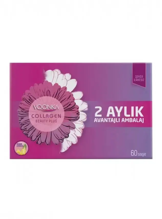 Outlet - Voonka Collagen Beauty Plus Ananas Aromalı - 2 Aylık Avantajlı Ambalaj - 60 Şase - 1