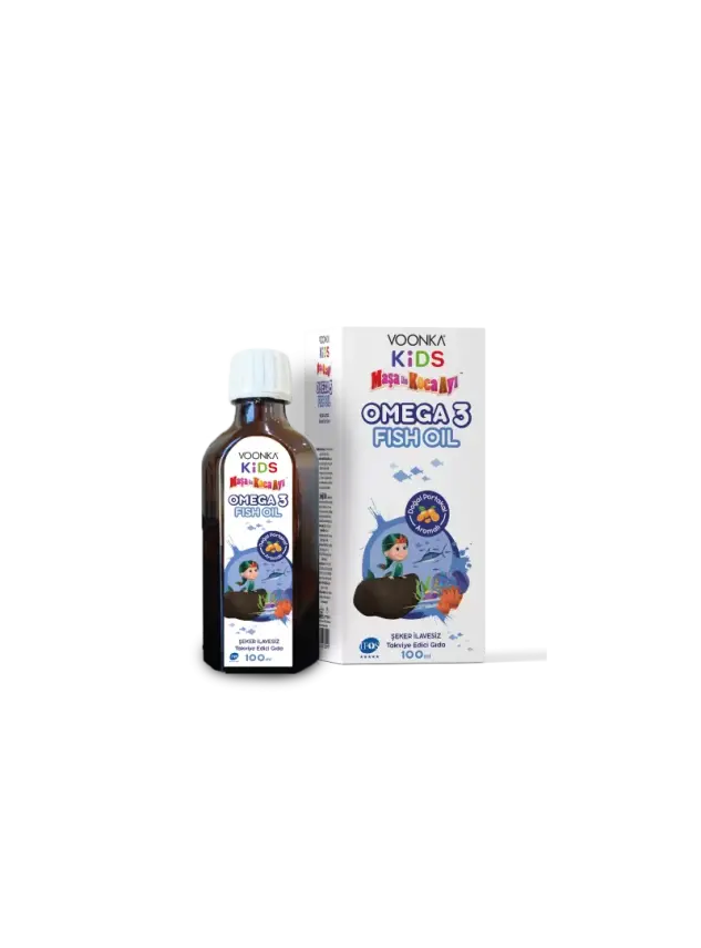 Outlet - Voonka Kids Omega 3 Fish Oil - Maşa ile Koca Ayı 100ml - 1
