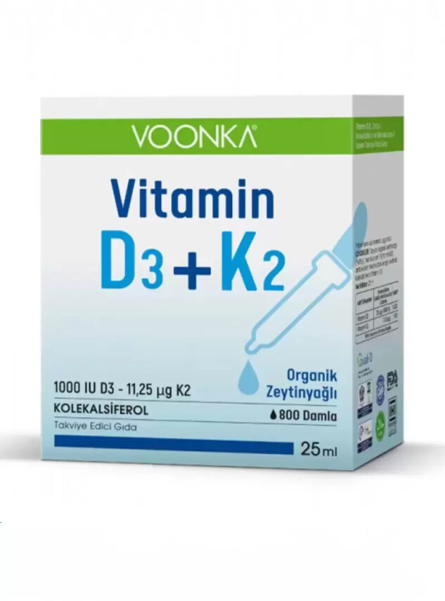 Outlet - Voonka Vitamin D3+K2 Damla 25 ml - Outlet