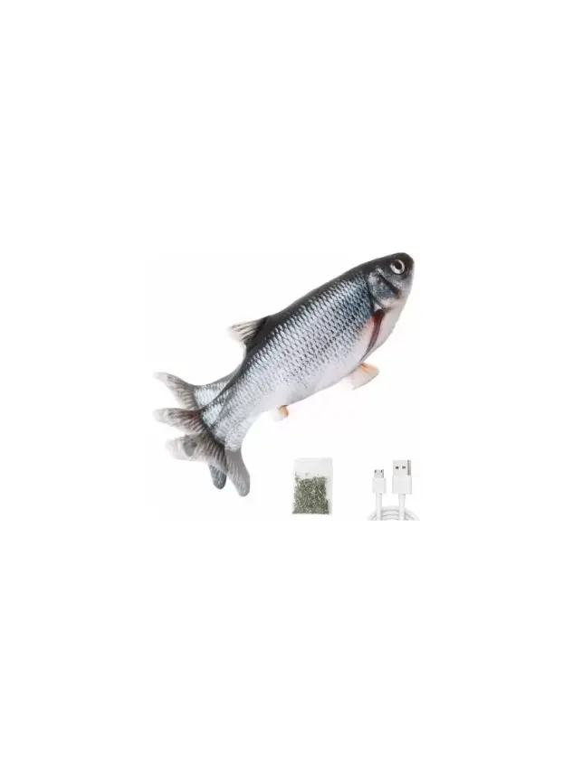 Oynayan Balık Kedi Oyuncağı 28 cm - 1