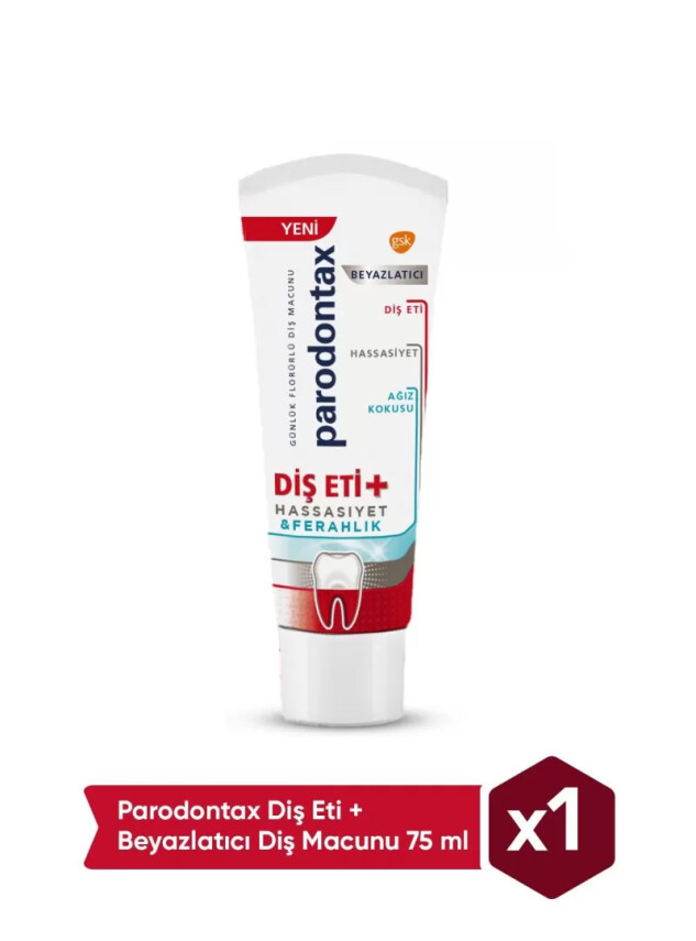 Parodontax Diş Eti & Hassasiyet & Ferahlık & Beyazlatıcı Diş Macunu 75ml - Parodontax