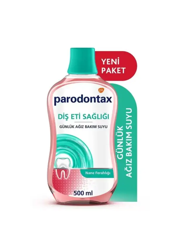 Parodontax Diş Eti Sağlığı Günlük Ağız Bakım Suyu - Nane Ferahlığı / Alkolsüz - 500 ml - 1