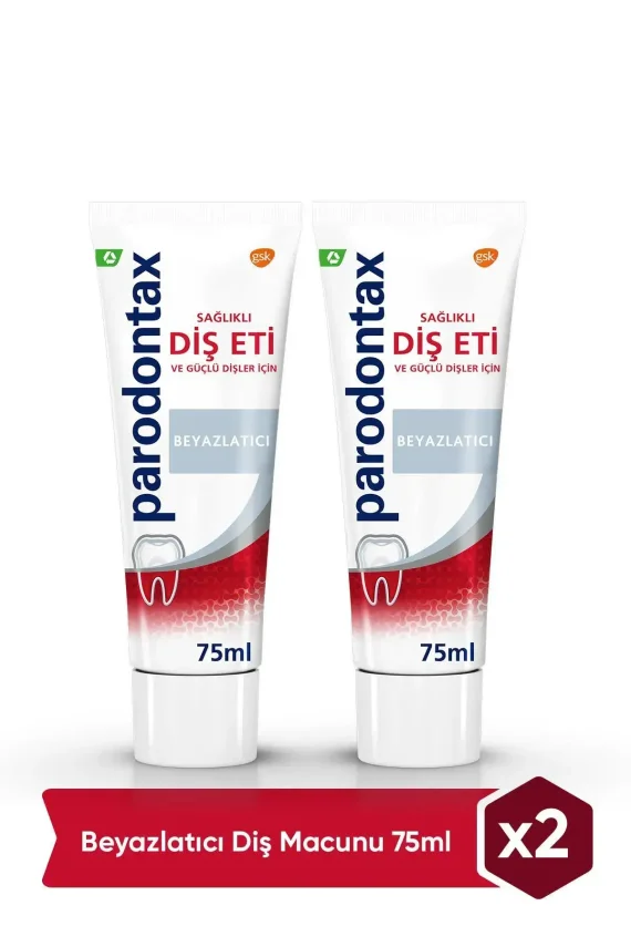 Parodontax Diş Macunu Beyazlatıcı Whitening 75ml+75ml 2 Adet - 1