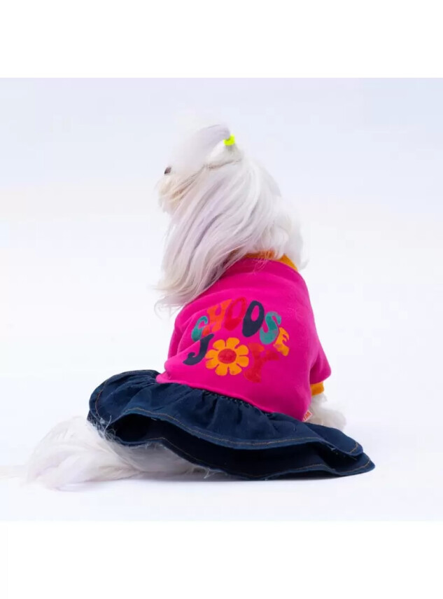 Paw Star 24316 Pembe Santa Rosa Elbise - Paw Star