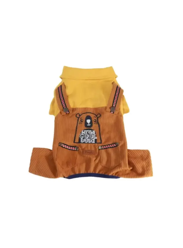 Paw Star Cool Dude Cinnamon&Yellow Romper S-M-L-L-Xl-2Xl - 1