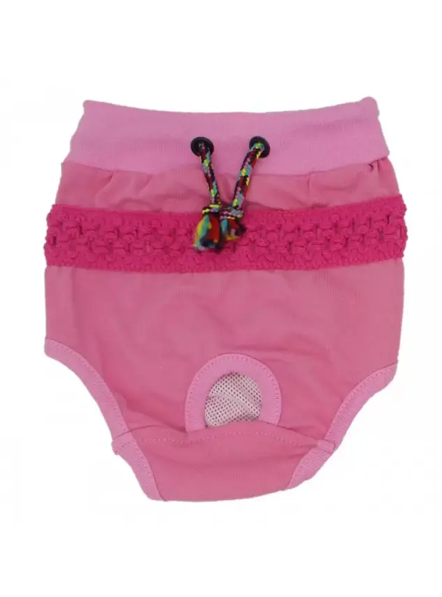 Paw Star Pembe Dantel Köpek Külot 1 - 1