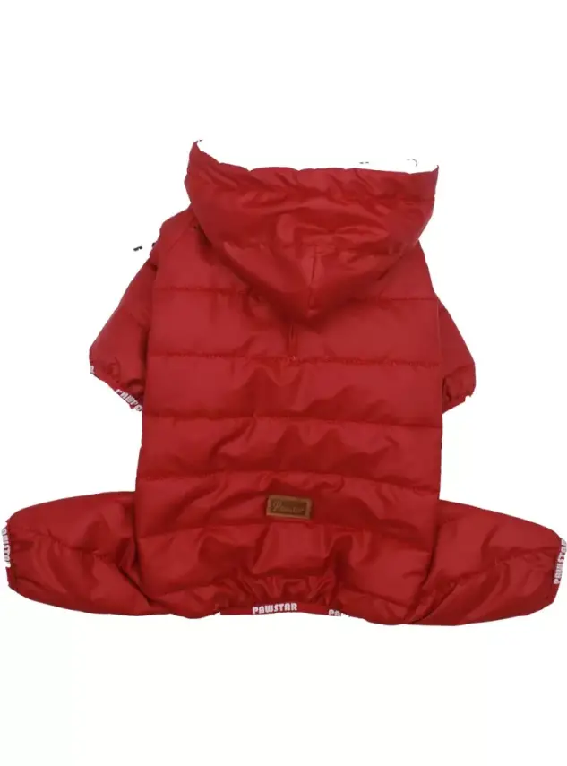 Paw Star Red Sport Big Rompers Köpek Yağmurluk 7XL - 1