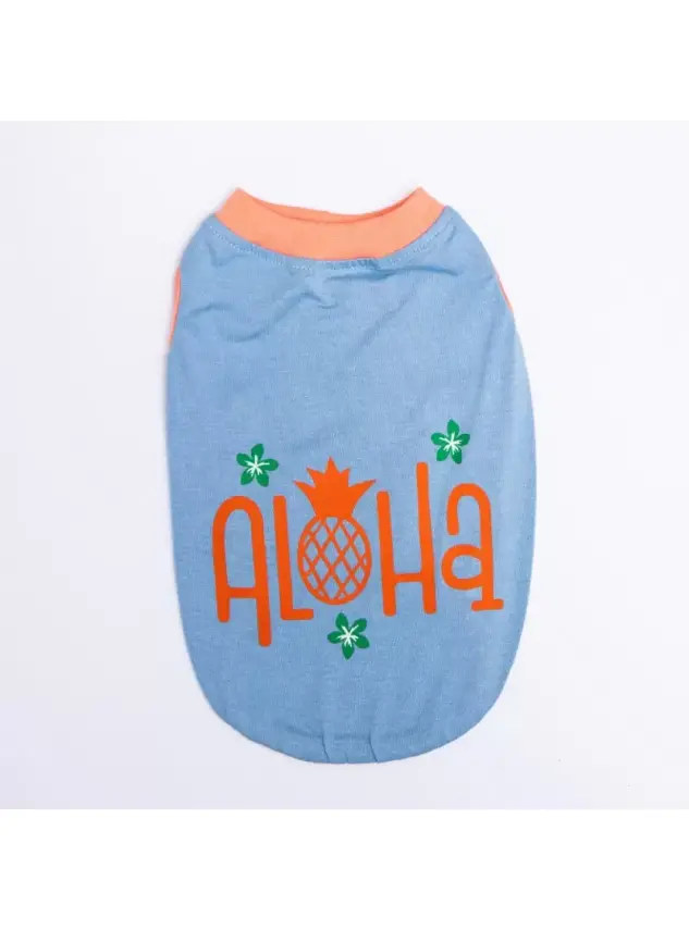 Pawstar Blue Aloha T-shirt - 1