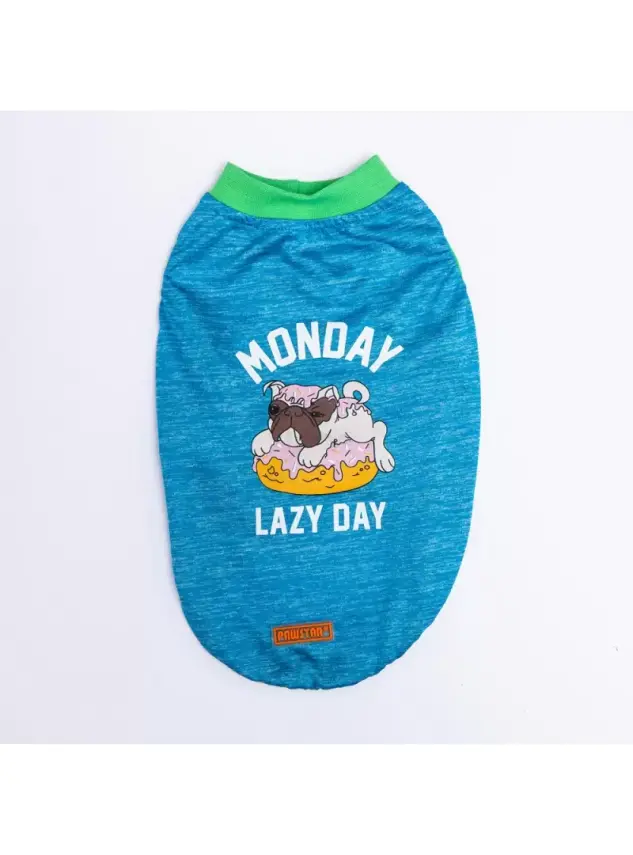 Pawstar Ice Blue Lazy T-shirt - 1