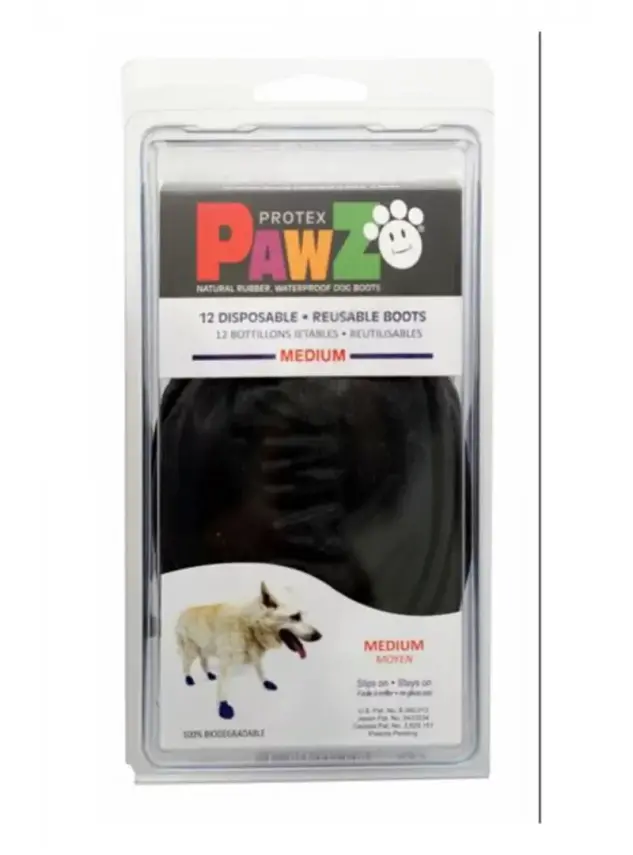 Pawz Siyah Medium Köpek Galoşu - 1