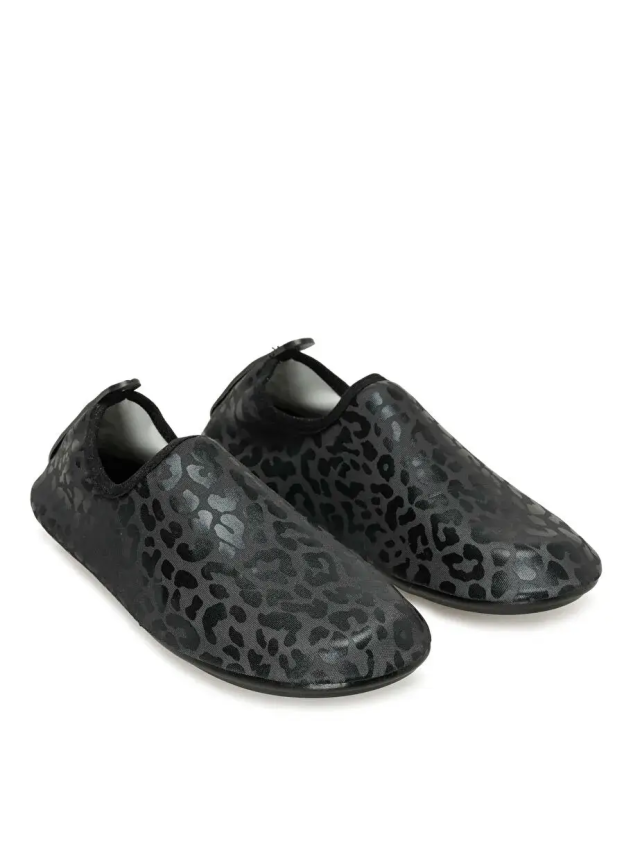 Peluche Kadın Deniz Ayakkabısı - Siyah Leopar - 1