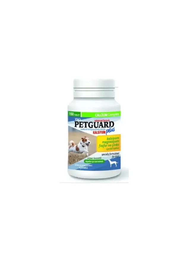 Pet Guard Yavru Köpekler İçin Kalsiyum Magnezyum Fosfor & Çinko İçerikli Tablet 150 Tablet - 1