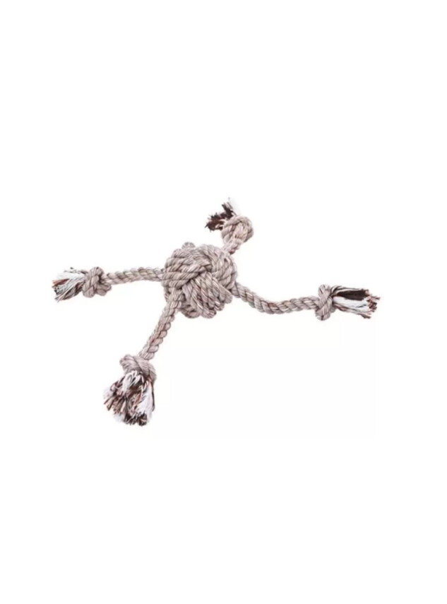 Pet Ing Halat İpli Kahverengi Köpek Oyuncağı 8X32cm - Zampa