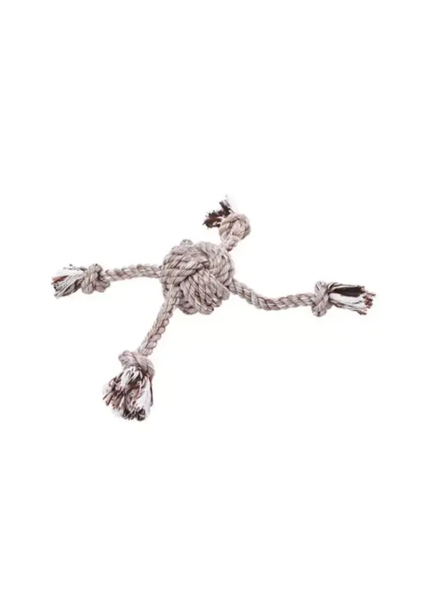 Pet Ing Halat İpli Kahverengi Köpek Oyuncağı 8X32cm - 1