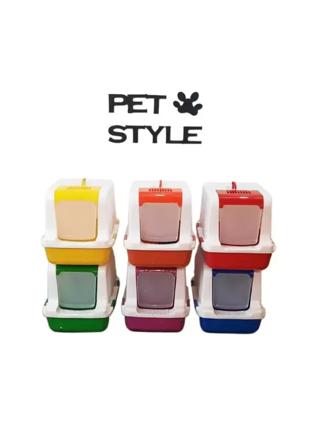 Pet Style Jumbo Teras Kapalı Tuvalet Kabı - 1