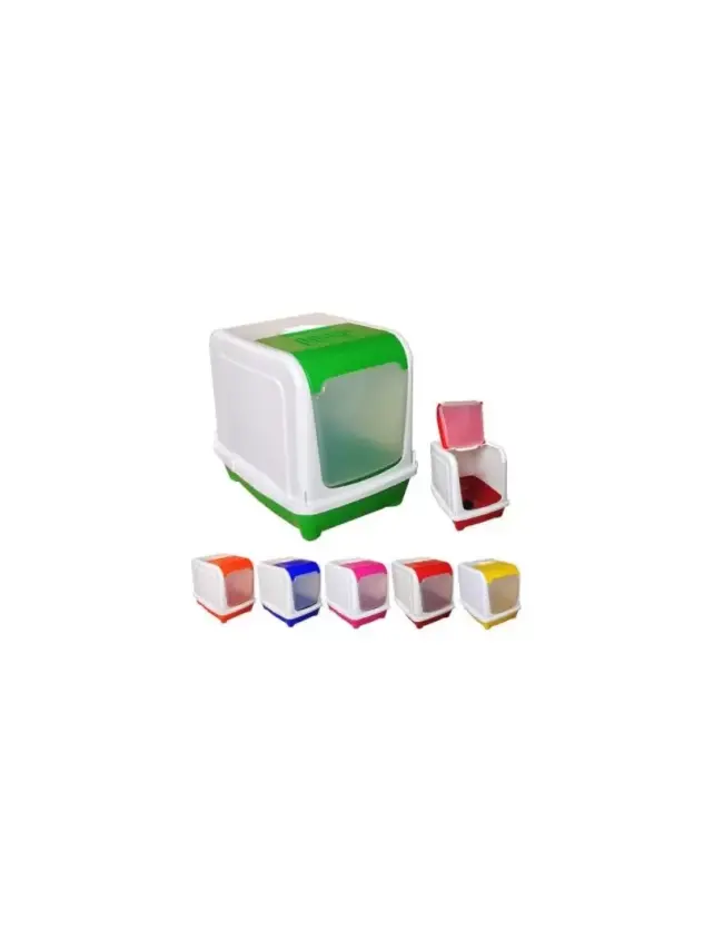 Pet Style Plastik Kapalı Tuvalet Kabı - 1
