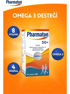 Pharmaton 50 Plus 30 Kapsül 2’li Paket – Omega 3, Multivitamin ve Mineraller - 2