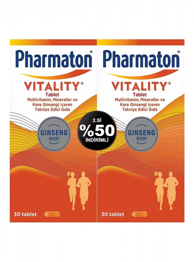 Pharmaton Vitality Multivitamin 2x30 Tablet - 2.si %50 İndirimli - Pharmaton