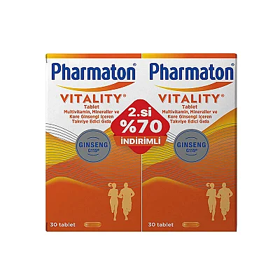 Pharmaton Vitality Multivitamin 2x30 Tablet - 2.si %70 İndirimli - Pharmaton