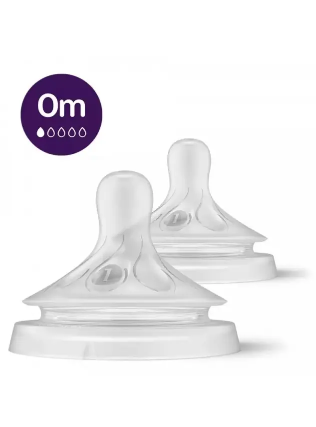 Philips Avent Natural Response Biberon Emziği 2'li 0+ Ay No: 1 - SCY961/02- - 1