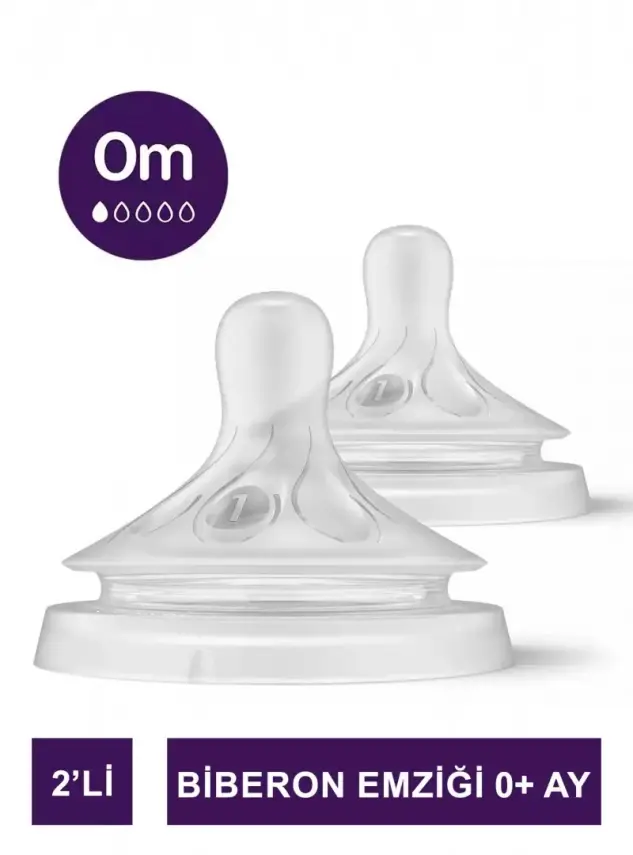 Philips Avent Natural Response Biberon Emziği 2'li 0+ Ay No: 1 - SCY961/02- - 2