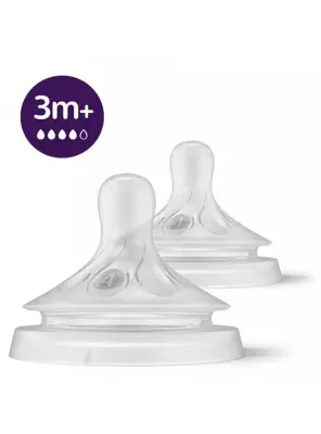 Philips Avent Natural Response Biberon Emziği 2'li 3+ Ay No: 4 - SCY964/02- - 2