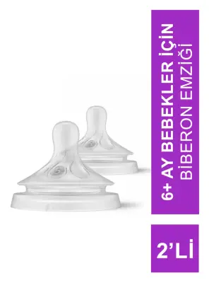 Philips Avent Natural Response Biberon Emziği 2'li 6+ Ay No: 5 - SCY965/02- - Avent