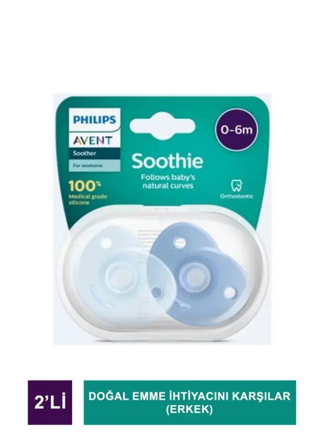 Philips Avent Soothie 2'li Emzik - Erkek - SCF099/21 0-6 Ay - 2