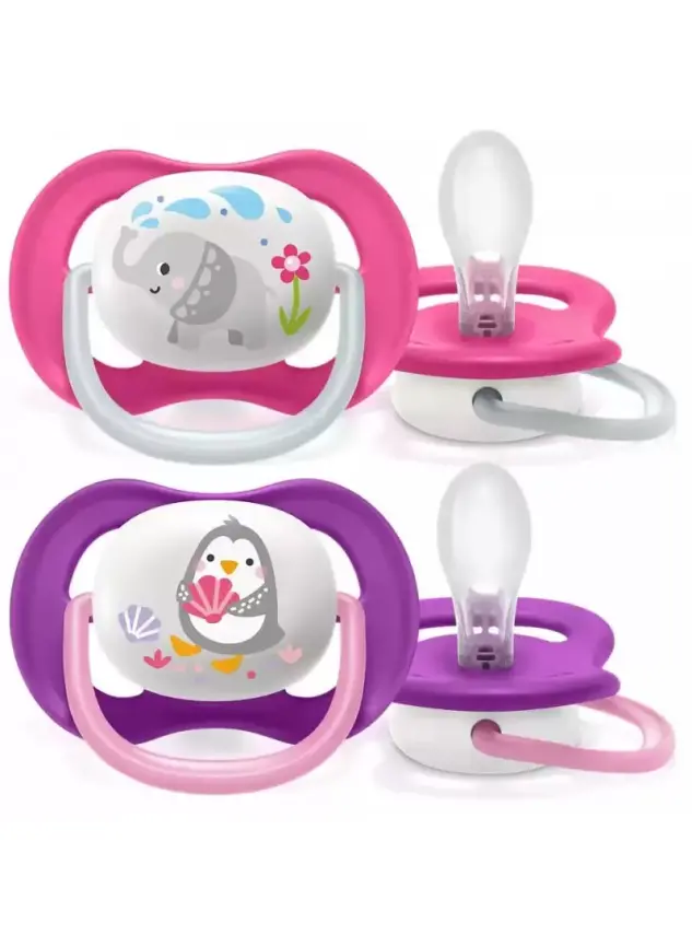 Philips Avent Ultra Air Animals Kız 6-18 Ay 2'li Emzik -SCF080/08- - 2
