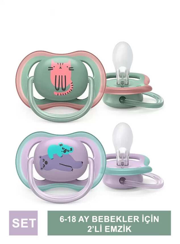 Philips Avent Ultra Air Kız 6-18 Ay 2'li Emzik - SCF085-18 - - Avent