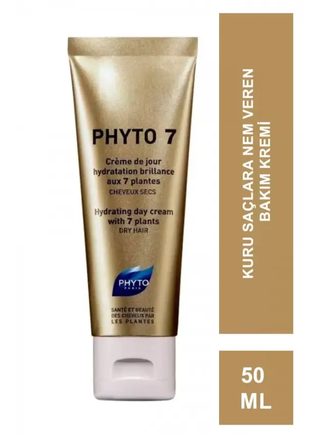 Phyto 7 Day Cream 50 ml - Kuru Saçlar için 7 Bitki Özlü Günlük Nemlendirici Krem - 1