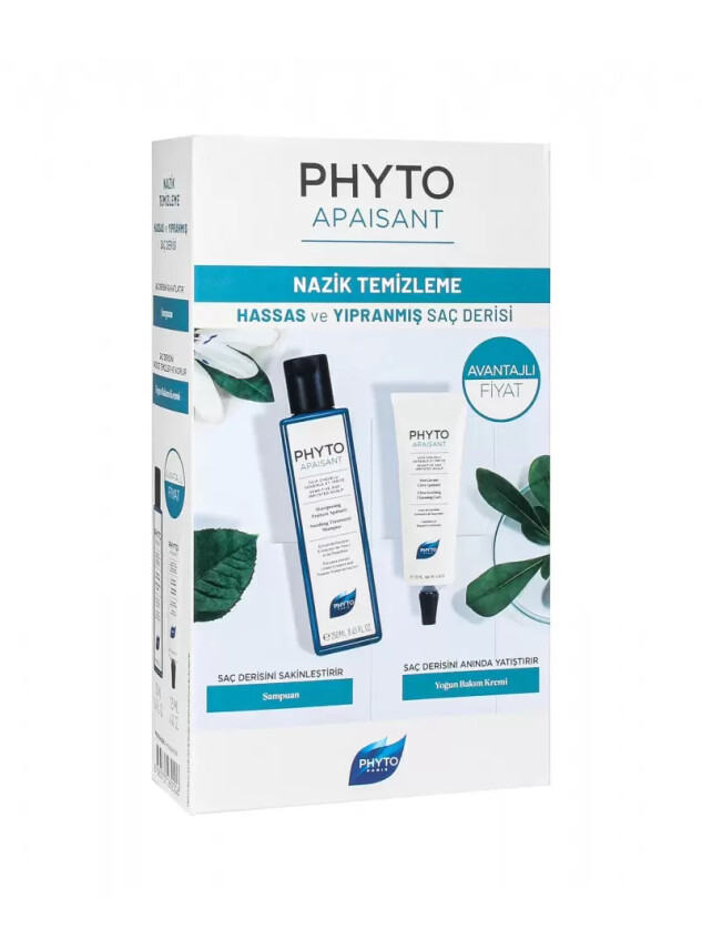 Phyto Apaisant Nazik Temizleme Saç Bakım Seti - Şampuan + Krem - - Phyto