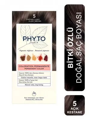 Phyto Color Bitkisel Saç Boyası 5 Açık Kestane -Chatain Clair- Yeni Formül - Phyto