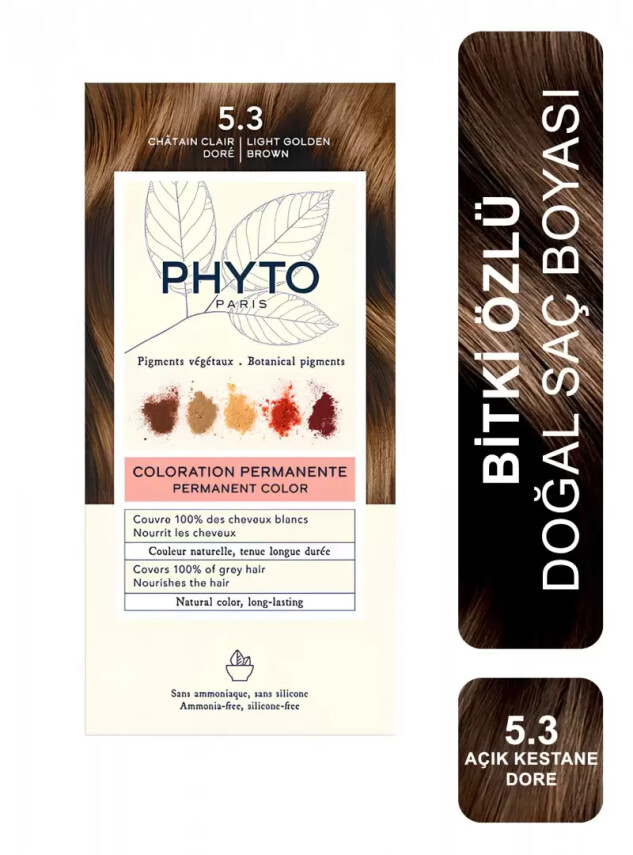 Phyto Color Bitkisel Saç Boyası - 5.3 - Açık Kestane Dore - Phyto