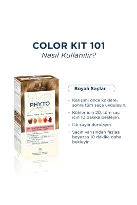 Phyto Color Bitkisel Saç Boyası - 8 Blond Clair Sarı - 3