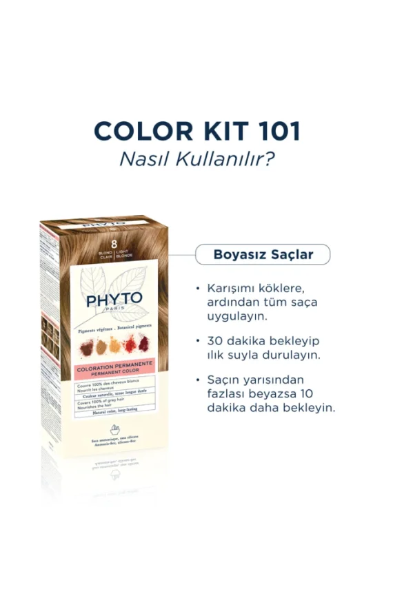 Phyto Color Bitkisel Saç Boyası - 8 Blond Clair Sarı - 4