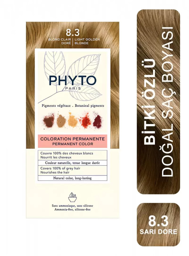 Phyto Color Bitkisel Saç Boyası 8.3 Sarı Dore Yeni Formül - Phyto