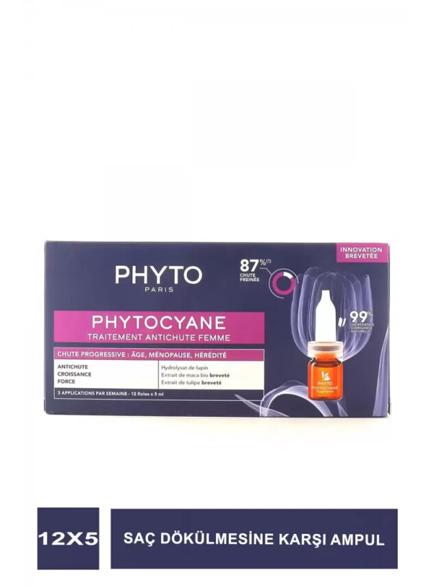 Phyto Phytocyane Kadın Tipi Kronik Saç Dökülme Karşıtı 12 x 5 ml Ampul - Phyto
