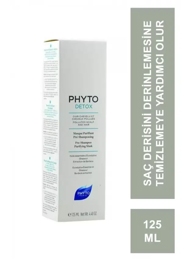 Phyto Phytodetox Şampuan Öncesi Arındırıcı Maske 125 ml - 1