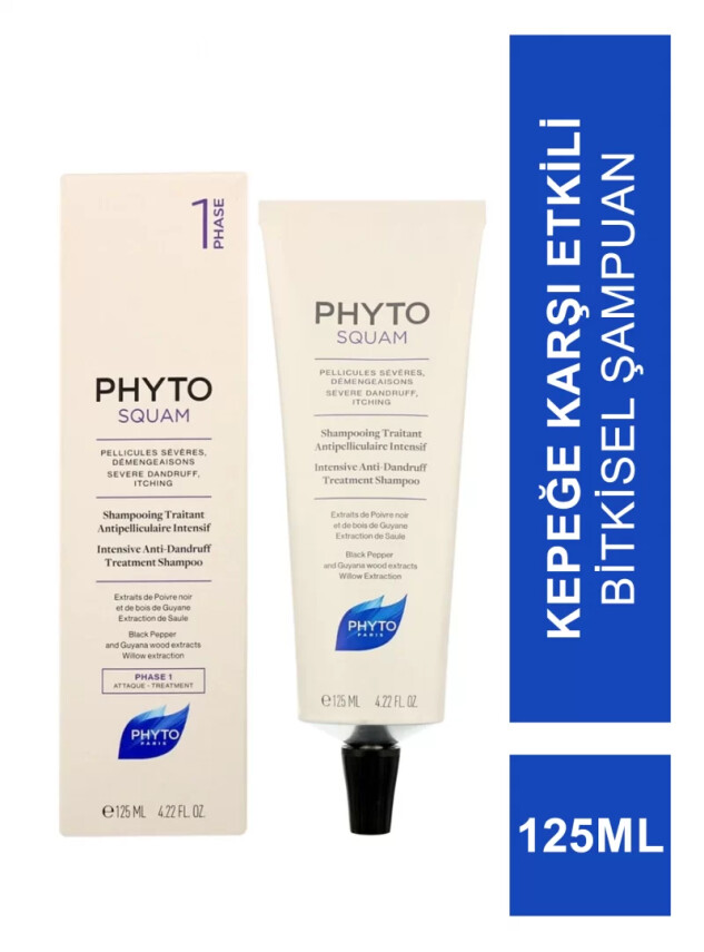 Phyto Phytosquam Intense 125ml Kepeğe Karşı Etkili Yoğun Düzenleyici Şampuanı - Phyto
