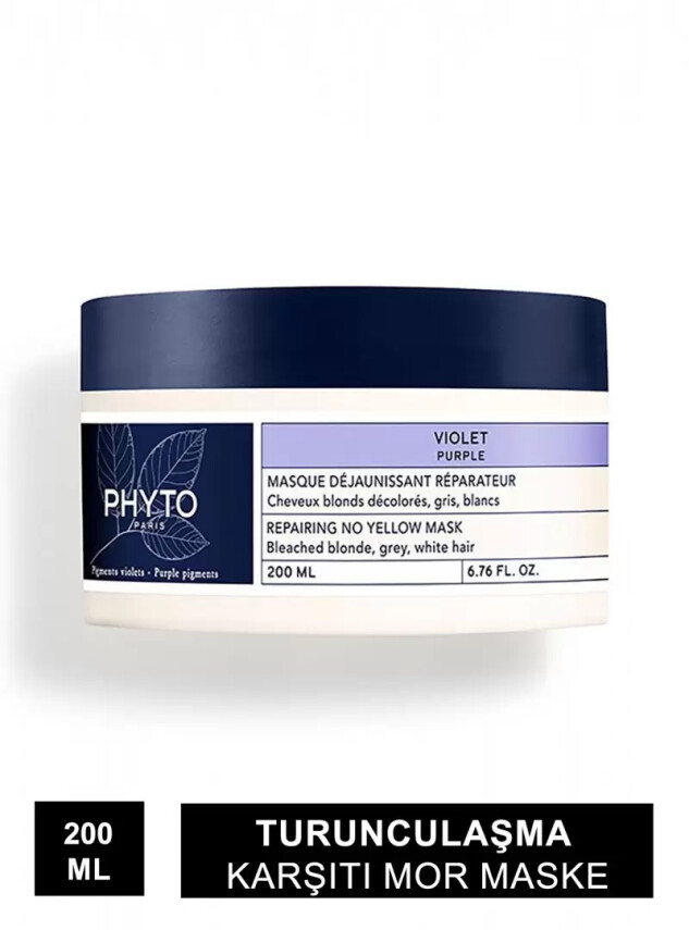 Phyto Purple Repairing No Yellow Mask - Mor Maske - 200 ml - Phyto
