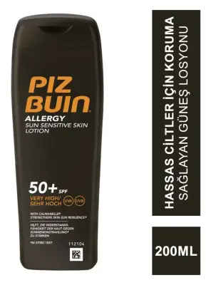 Piz Buin Alerji Hassas Ciltler için Güneş Losyonu SPF 50+ 200 ml - 1