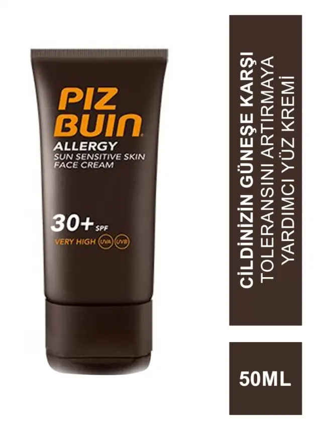 Piz Buin Alerji Hassas Ciltler için Yüz Kremi SPF 30+ 50 ml - 1