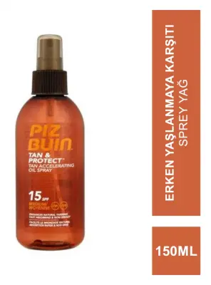 Piz Buin Bronzlaşma ve Koruma için Sprey Yağ SPF 15 150 ml - 1