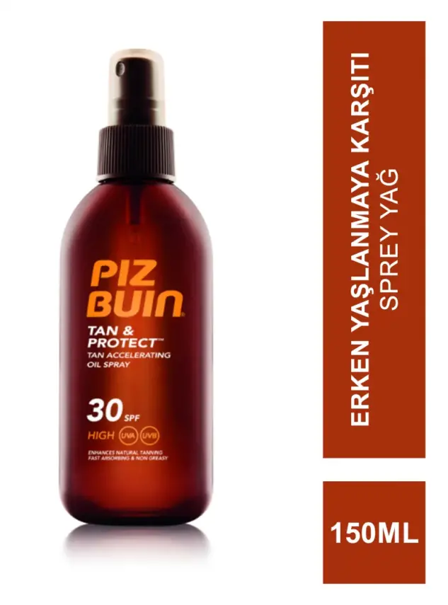 Piz Buin Bronzlaşma ve Koruma için Sprey Yağ SPF 30 150 ml - 1