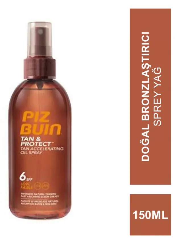 Piz Buin Bronzlaşma ve Koruma için Sprey Yağ SPF 6 150 ml - 1