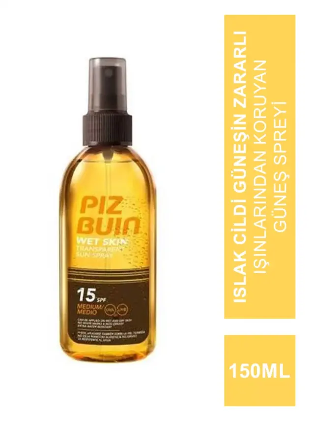 Piz Buin Transparan Islak Cilde Uygulanabilen Güneş Spreyi SPF 15 150 ml - 1