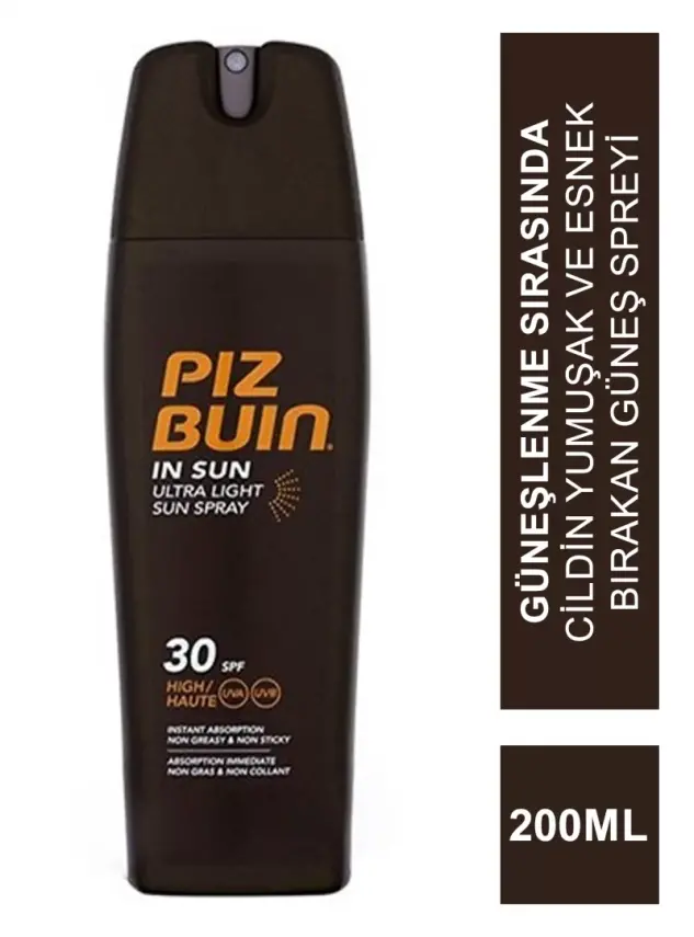 Piz Buin Ultra Hafif Güneş Spreyi SPF 30 200 ml - 1
